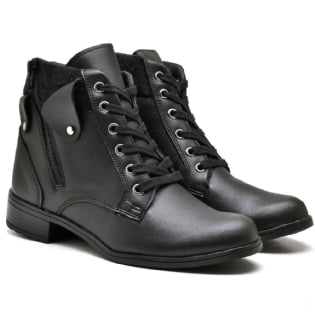 Bota Coturno Feminino Preto "AMPEZZO" 603DB