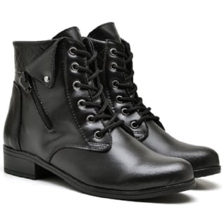 Bota Coturno Feminino Preto "WANA" 201DB