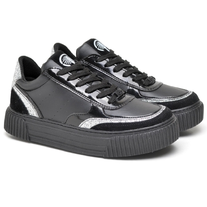 Tênis Sneacker Feminino Preto "AURORA" 036DB