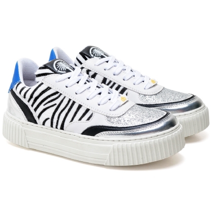 Tênis Sneacker Feminino Animal Print Zebra "AURORA" 039DB