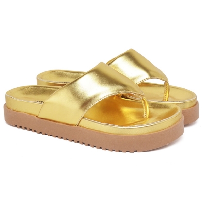 Sandália Chinela Feminina Dourado "MALI" 2045DB