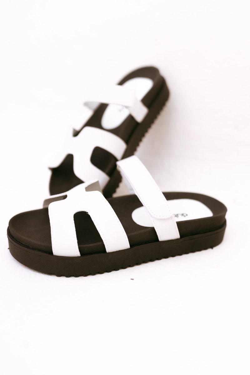 Sandália Papete Feminina Bicolor "MONA" 2054DB