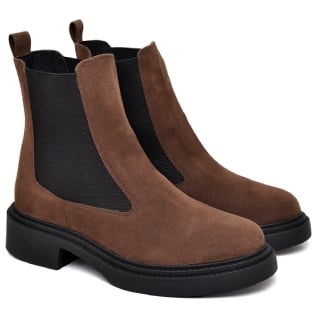 Bota Chelsea Tratorado Feminino Marrom "ZOHO" 1510DB