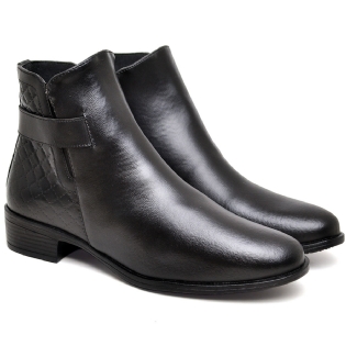 Bota Montaria Cano Baixo Feminina Preto "SELENA" 208DB