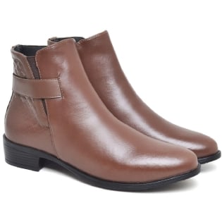 Bota Montaria Cano Baixo Feminina Marrom "SELENA" 208 DB