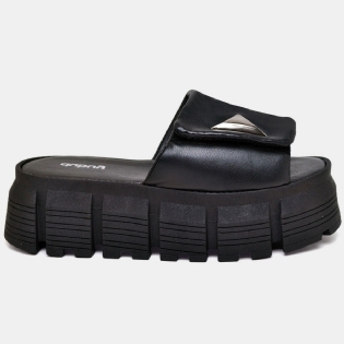 Tamanco Papete Chinela Feminino Preto "TYLA" 2086DB