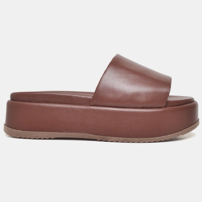 Tamanco Papete Chinela Feminino Marrom "BABI" 2062DB
