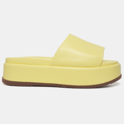 Tamanco Papete Chinela Feminino Butter Yellow "BABI" 2062DB