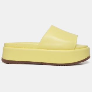 Tamanco Papete Chinela Feminino Butter Yellow "BABI" 2062DB