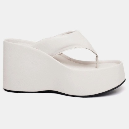 Tamanco Papete Chinela Feminino Off-White "VIK" 2100DB