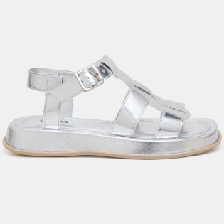 Sandália Plataforma Feminina Prata "DORA" 2056DB