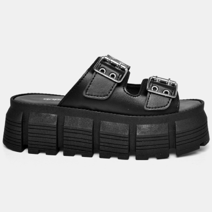 Papete Chinela Feminino Preto "DOJA" 2072DB