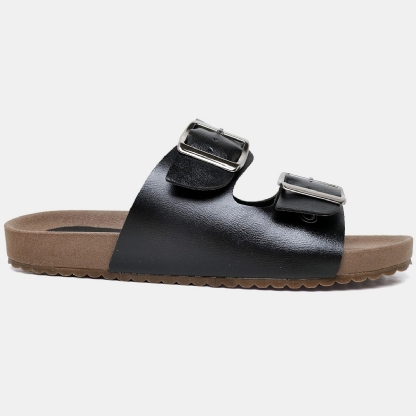 Sandália Papete Flatform Preto "MILA" 2035DB