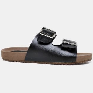 Sandália Papete Flatform Preto "MILA" 2035DB