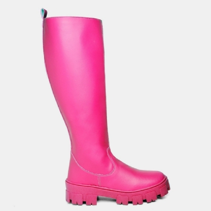 Bota Cano Alto Feminina Rosa "GALOCHA" 1810DB
