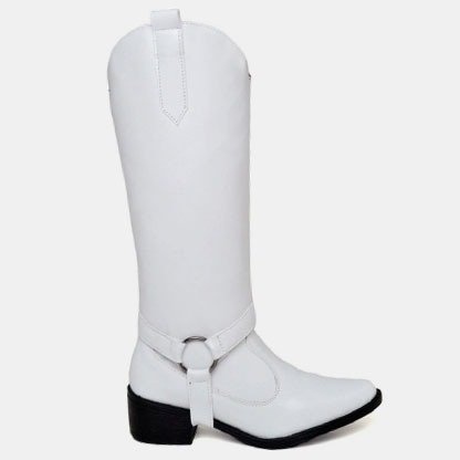 Bota Feminina Country 2 em 1 Branco "MORGAN" 1706DB