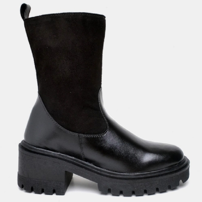 Bota Feminina de Salto Tratorado Preto "KALI" 1200DB