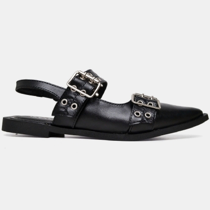 Sapatilha Feminina Slingback Preto "MAJU" 1302DB