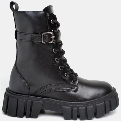 Bota Coturno Tratorado Feminino Preto "LOLLA" 1201DB