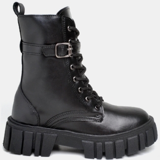 Bota Coturno Tratorado Feminino Preto "LOLLA" 1201DB