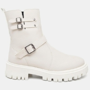 Bota Coturno Boots Off-White Feminina "ANDY" 1202DB