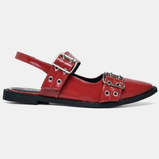 Sapatilha Feminina Slingback Vermelho "MAJU" 1302DB