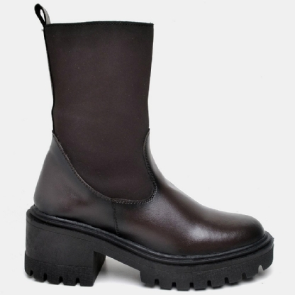 Bota Feminina de Salto Tratorado Marrom "KALI" 1200DB