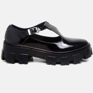 Sapato de Boneca Feminino Preto Verniz "MARY JANE" 1415DB