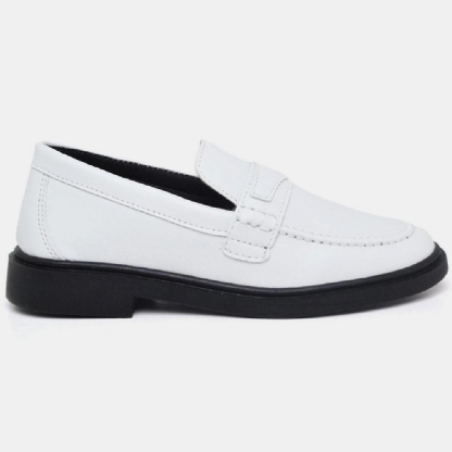 Sapato Mocassim De Salto Feminino Branco "EVA" 1416DB