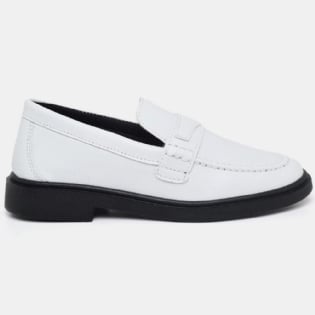 Sapato Mocassim De Salto Feminino Branco "EVA" 1416DB