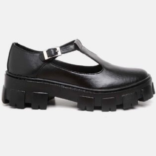 Sapato de Boneca Feminino Preto "MARY JANE" 1415DB