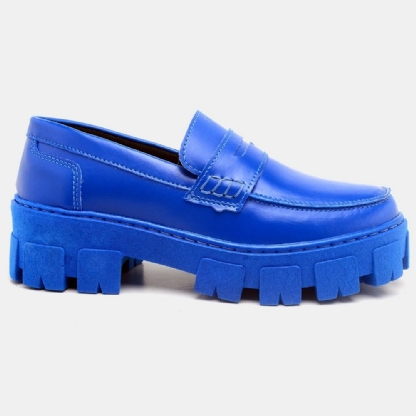 Sapato Mocassim Oxford Feminino Azul STILL 1404DB