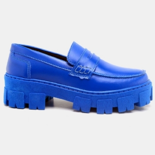 Sapato Mocassim Oxford Feminino Azul STILL 1404DB