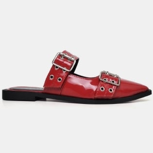Sapatilha Mule Feminina Slingback Vermelho "MAJO" 1304DB