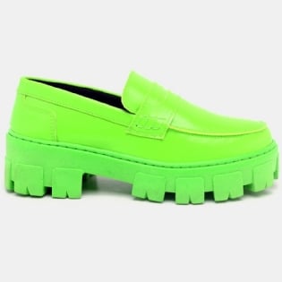 Sapato Mocassim Oxford Feminino Verde "STILL" 1404DB