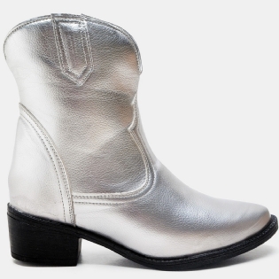 Bota Country Feminina Prata "WESTERN" 1701DB