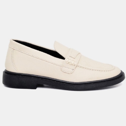 Sapato Mocassim De Salto Feminino Off-White "EVA" 1416DB