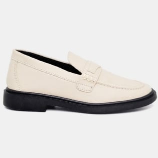 Sapato Mocassim De Salto Feminino Off-White "EVA" 1416DB
