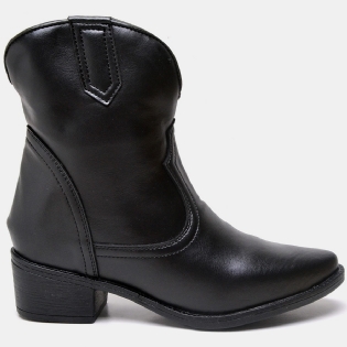 Bota Country Feminina Preto "WESTERN" 1701DB