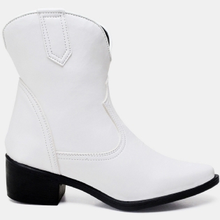 Bota Country Western Feminina Branco "WESTERN" 1701DB