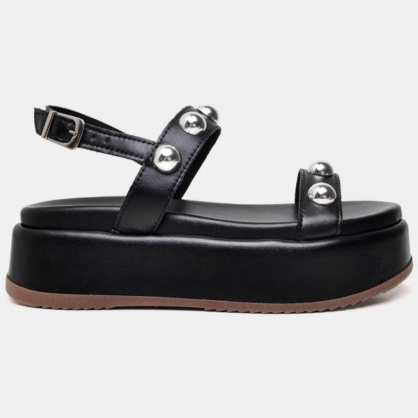 Sandália Flatform Feminina Preto "HELO" 2074DB
