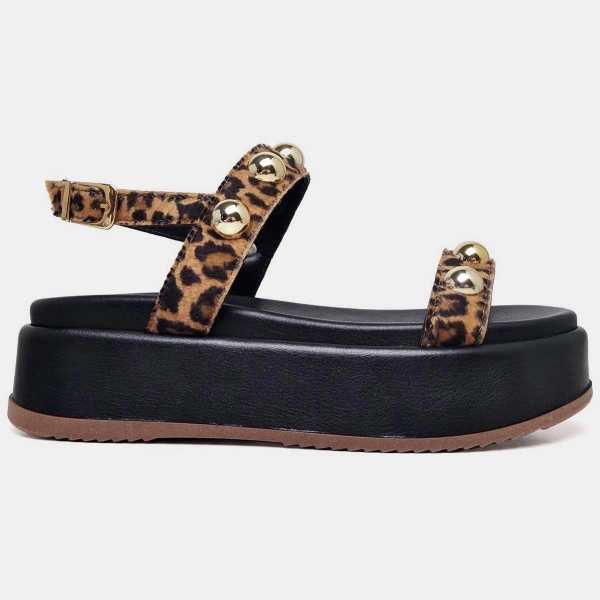 Sandália Flatform Feminina Onça "HELO" 2074DB