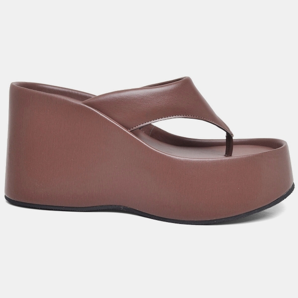 Tamanco Papete Chinela Feminino Marrom "VIK" 2100DB