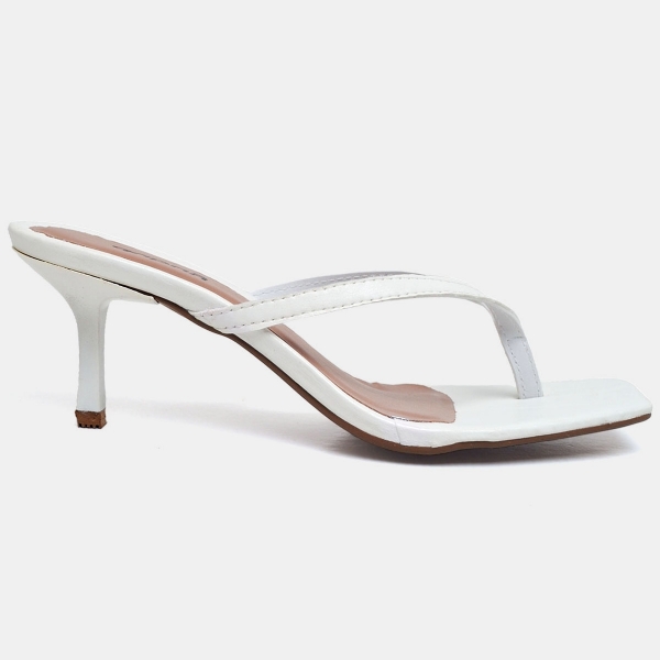 Tamanco Kitten Heels Branco Feminino "LUIZA" 304DB
