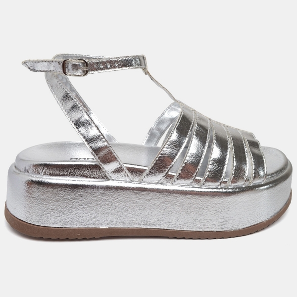 Tamanco Papete Feminino Prata "JENY" 2070DB