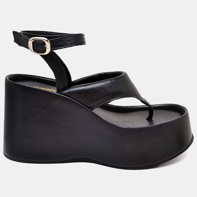 Tamanco Sandália Plataforma Feminino Preto "IZA" 2104DB