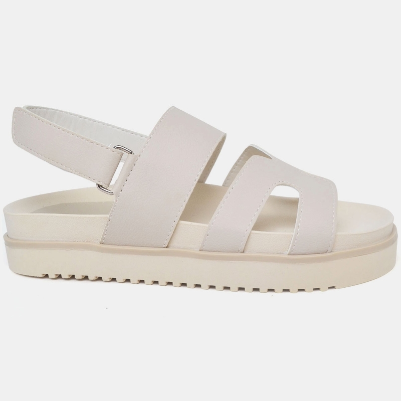 Sandália Papete Feminina Off White "EMA" 2058DB