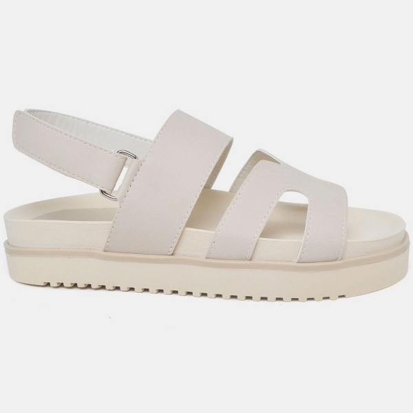 Sandália Papete Feminina Off White "EMA" 2058DB