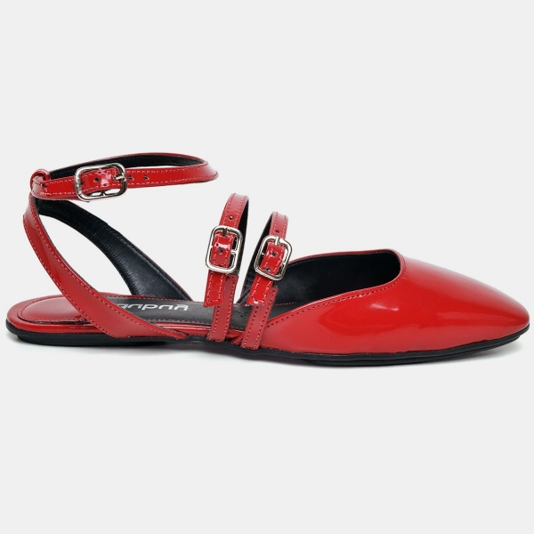 Sapatilha de Boneca Vermelho Feminina "ANNA" 1306DB