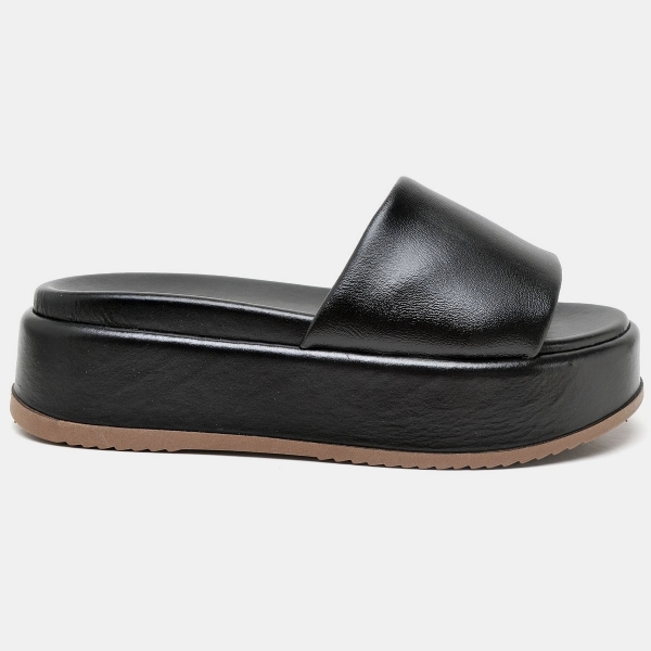 Tamanco Papete Chinela Feminino Preto "BABI" 2062DB